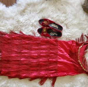Halloween flapper sz small vintage costume beaded